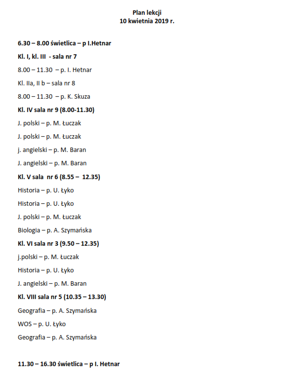 Sp 10 Tbg Plan Lekcji www.katoliksp.tbg.net.pl